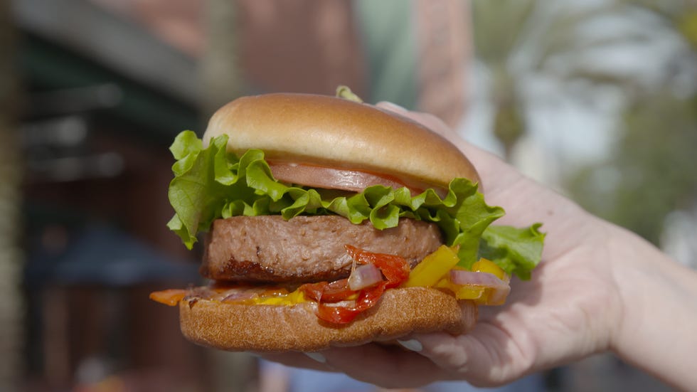 Food, Hamburger, Fast food, Junk food, Dish, Cuisine, Cheeseburger, Buffalo burger, Breakfast sandwich, Whopper, 
