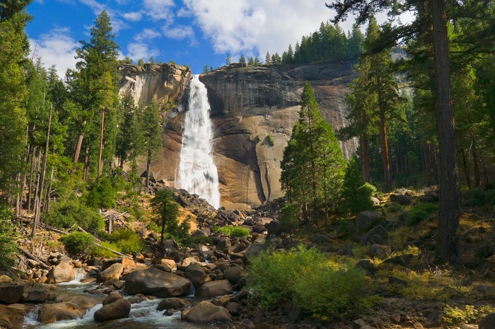 usa, california, yosemite national park, nevada falls