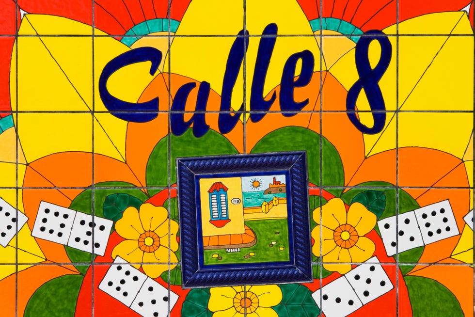 Calle Ocho (Eighth Street) Mosaic, Cuban District, Miami, Florida, USA