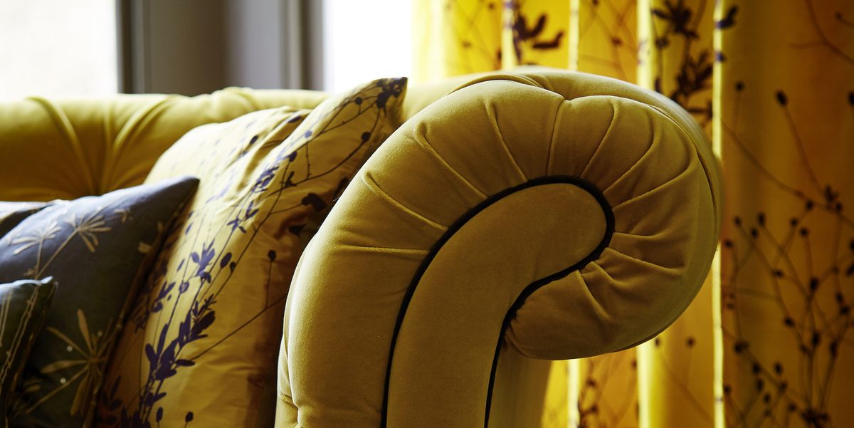 Callista Burnet Silk Fabric - mustard interiors