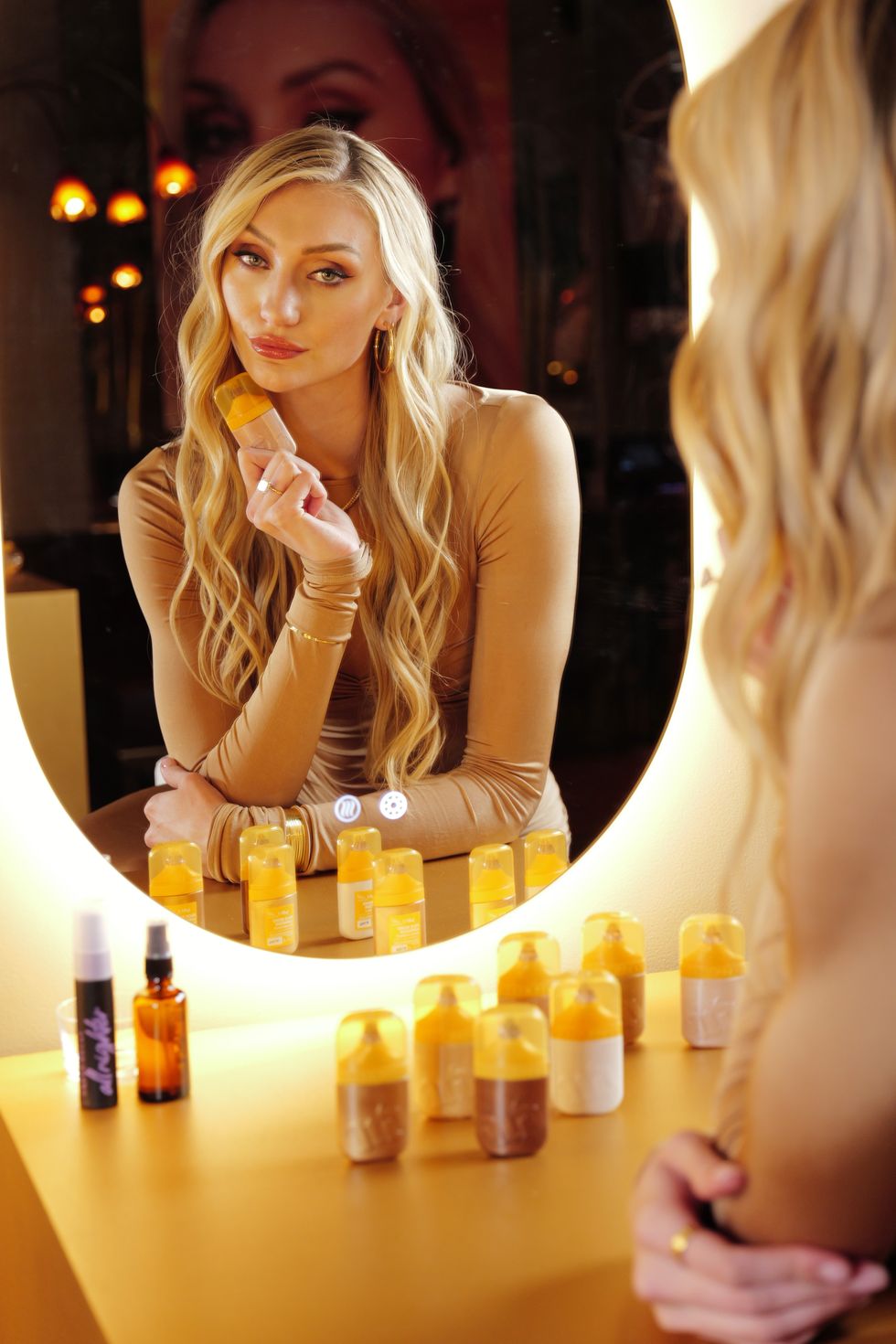 urban decay x cam brink face bond luminizer launch event