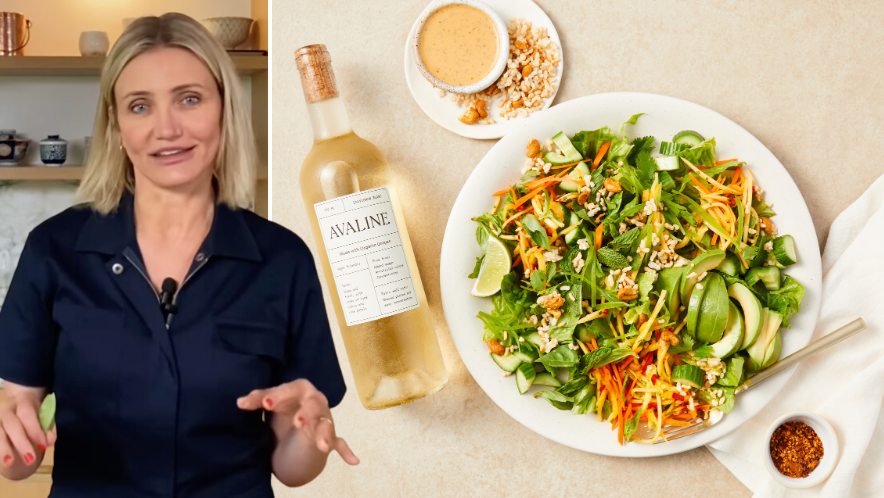 preview for Cameron Diaz reveals summer salad available from Goop Kitchen in LA