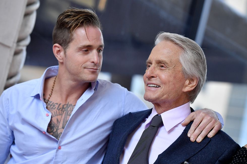 michael douglas honored with star on the hollywood walk of fame