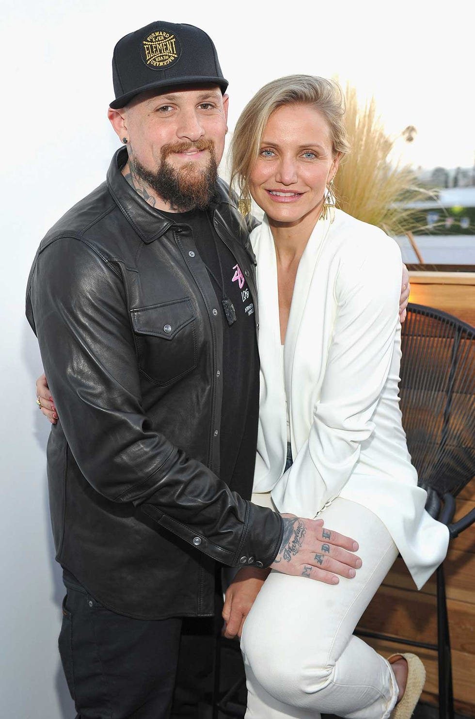 Cameron Diaz posa con su marido, Benji Madden