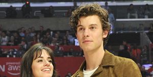 camila cabello and shawn mendes at the los angeles clippers game