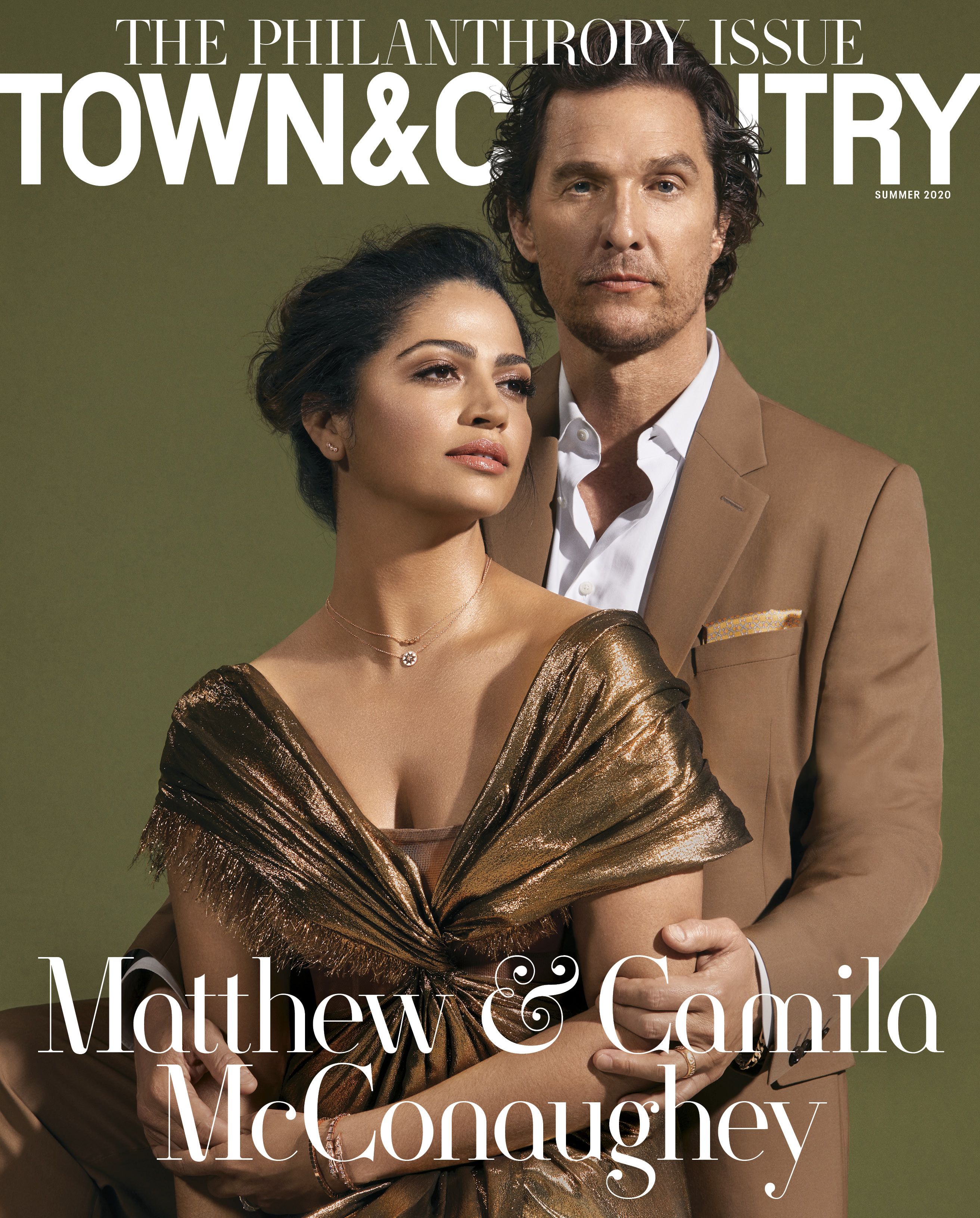 matthew and camila mcconaughey town  country cover