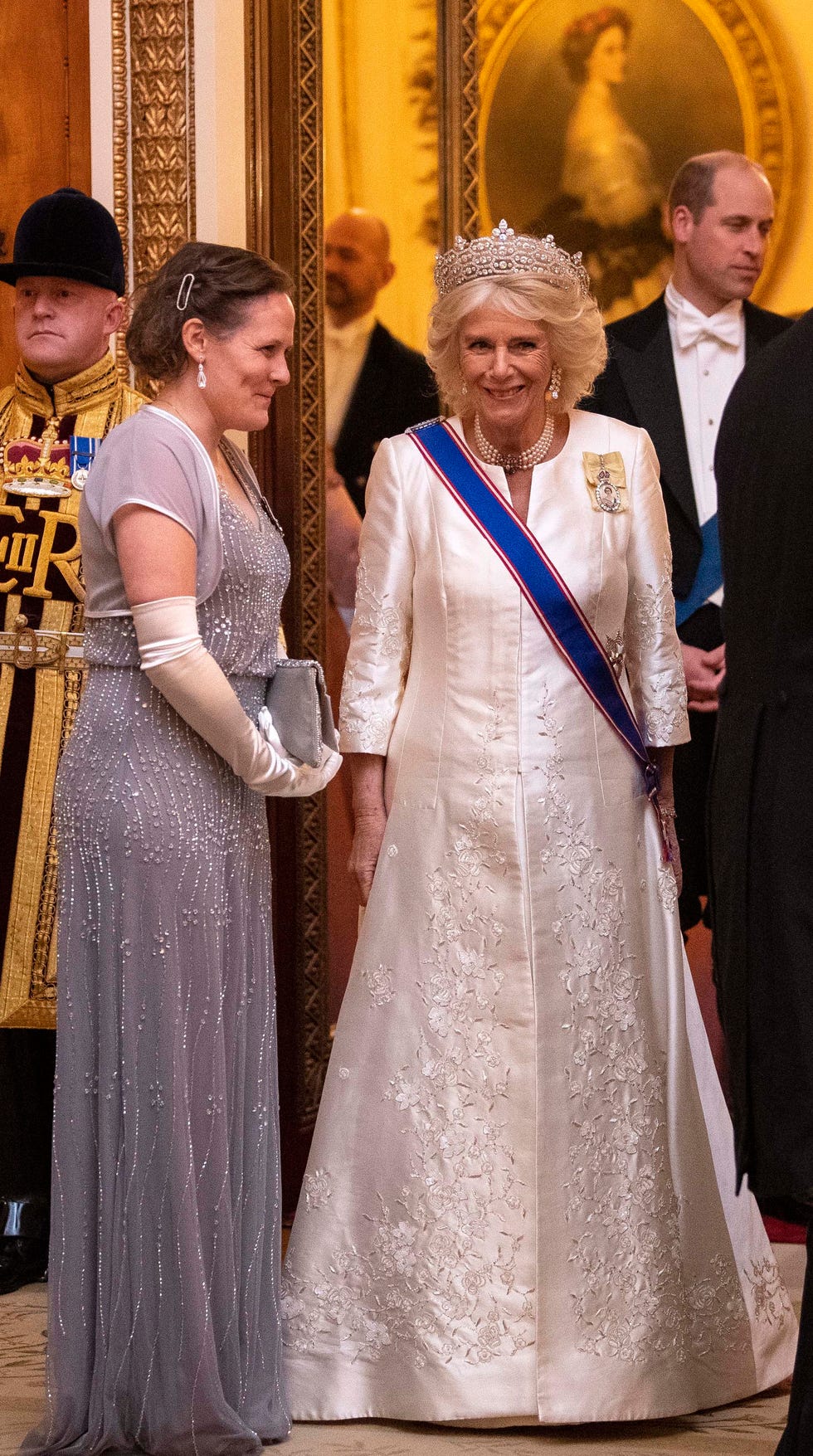 Camila en la recepción del cuerpo diplomático