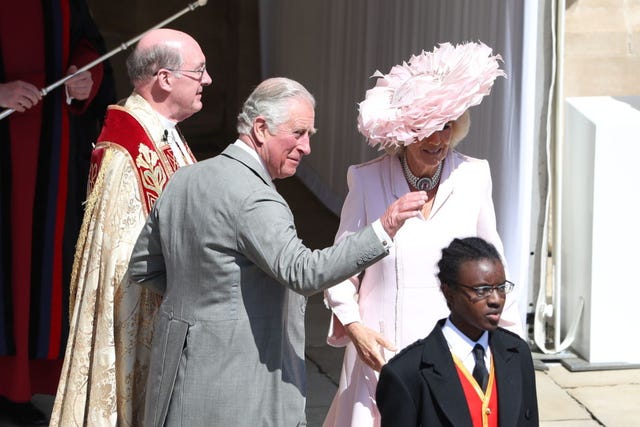 Camilla Parker Bowles Hat and Dress at the Royal Wedding - See Camilla ...