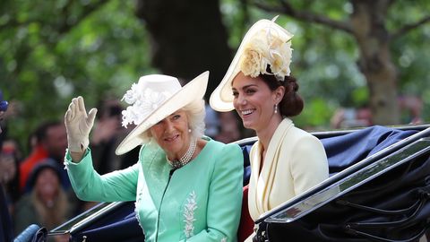 preview for Meghan Markle, Prince Harry, Kate Middleton, and Camilla Parker-Bowles Arrived at Trooping the Colour