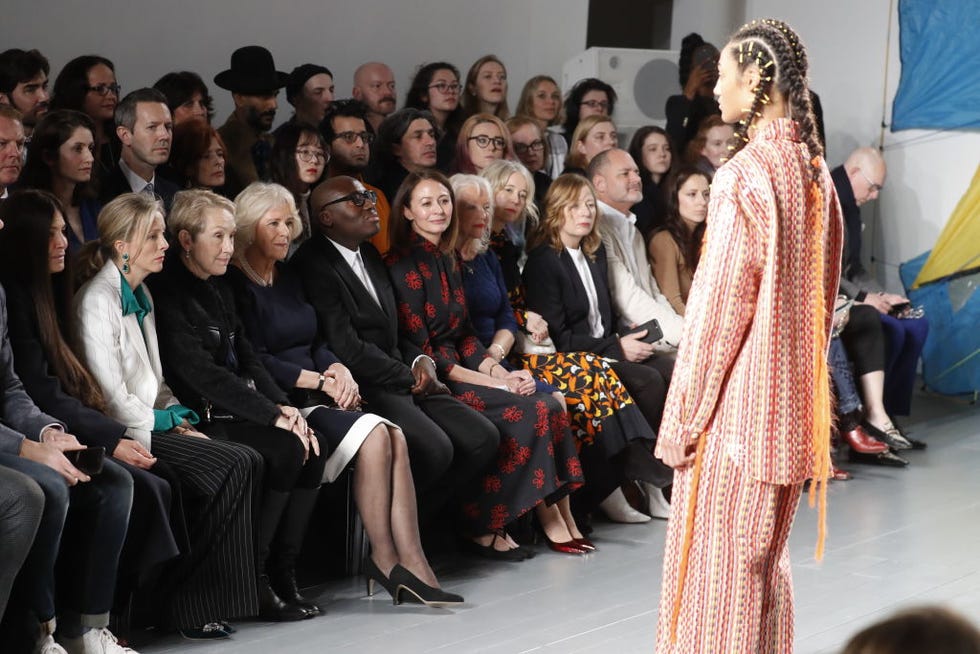 The Duchess Of Cornwall Visits London Fashion Week