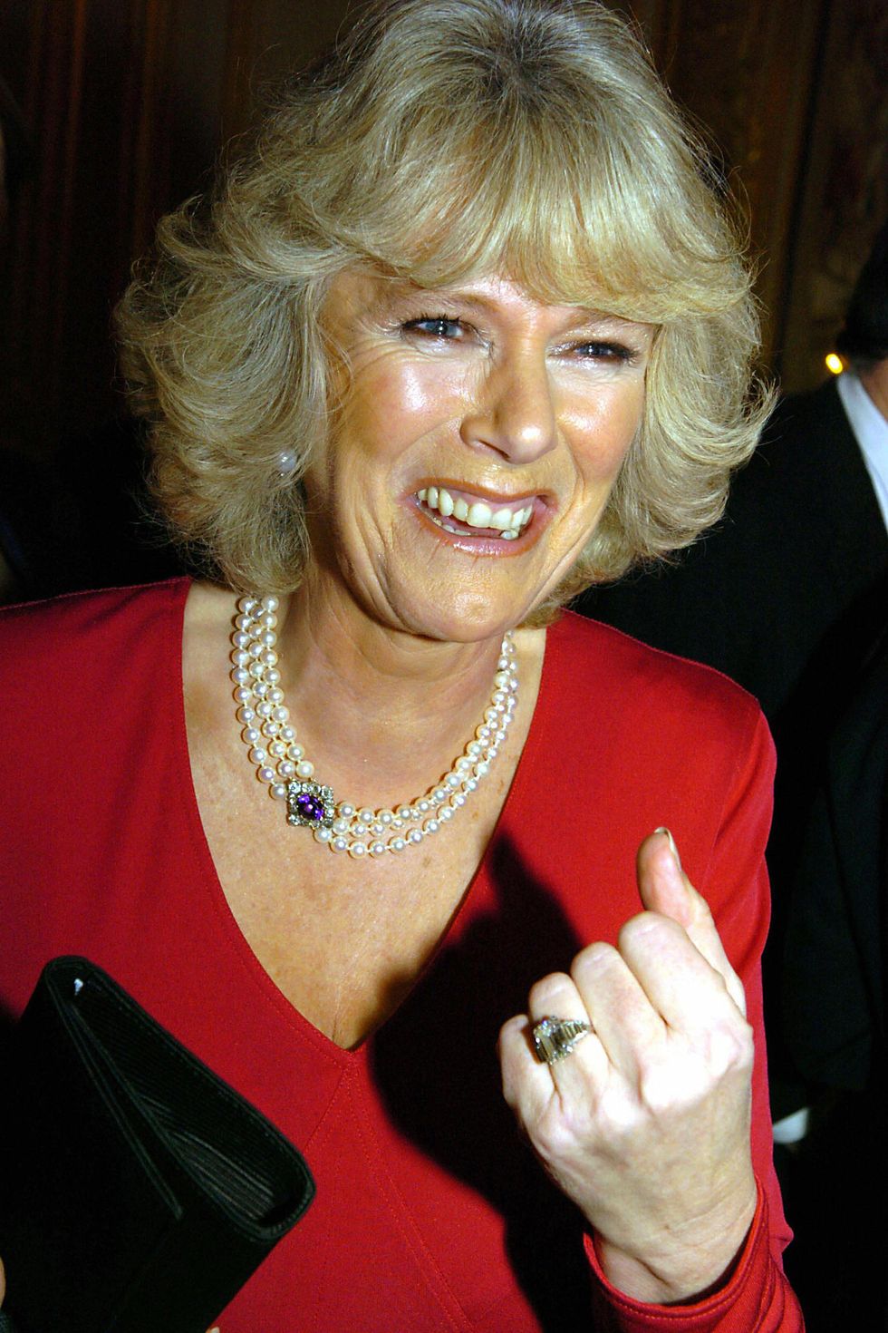 camilla parker bowles shows off her enga