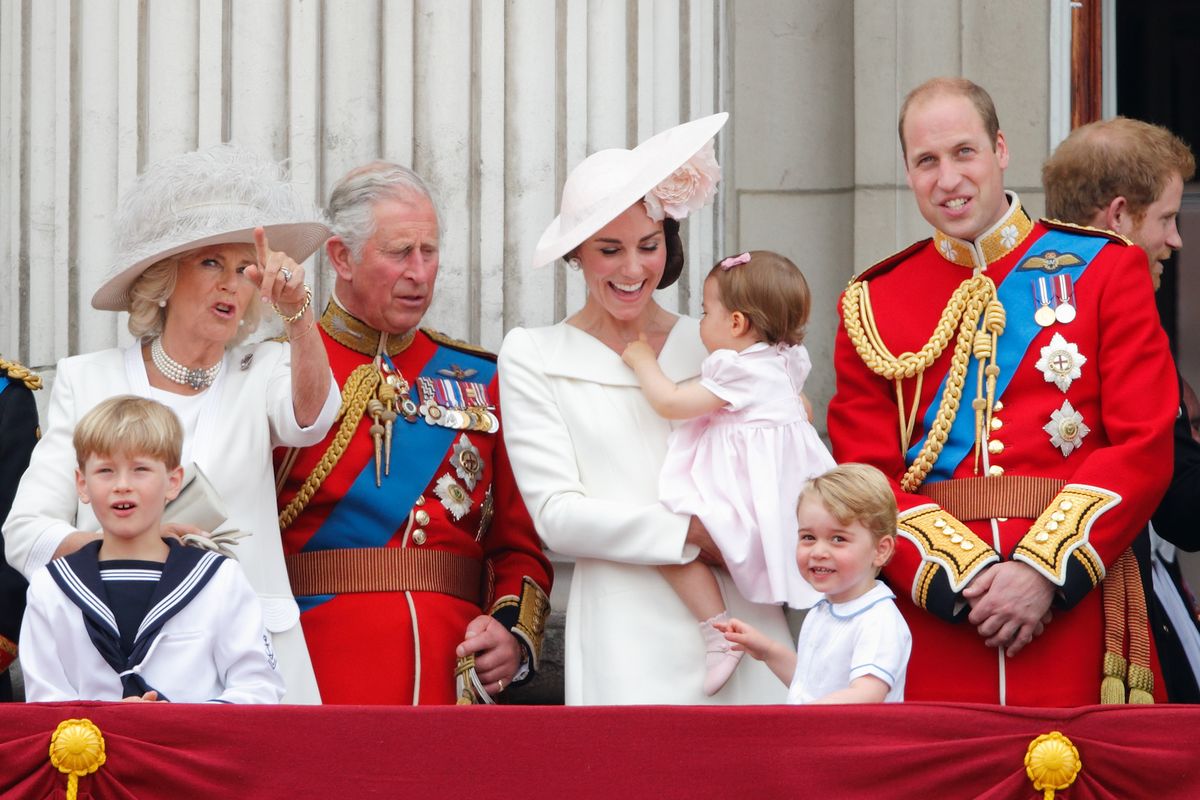 camilla, prince george, and princess charlotte at the 2016 trooping of the color