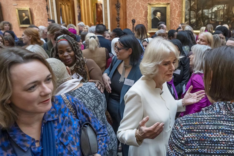 the queen consort hosts a reception to raise awareness of violence against women and girls