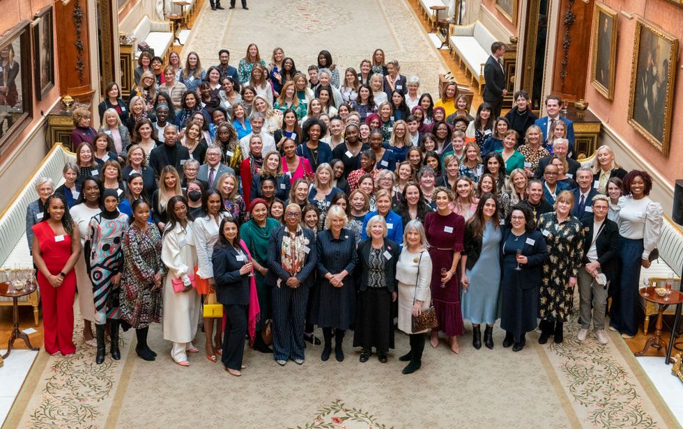 the queen consort hosts international women's day reception