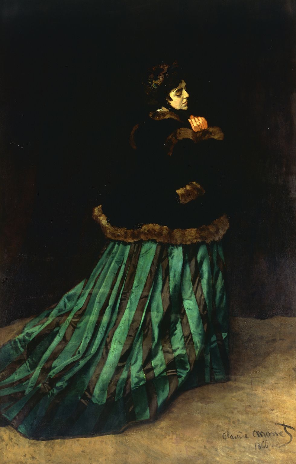 Camille (The woman in the green dress), 1866, by Claude Monet (1840-1926), oil on canvas. France, 19th century