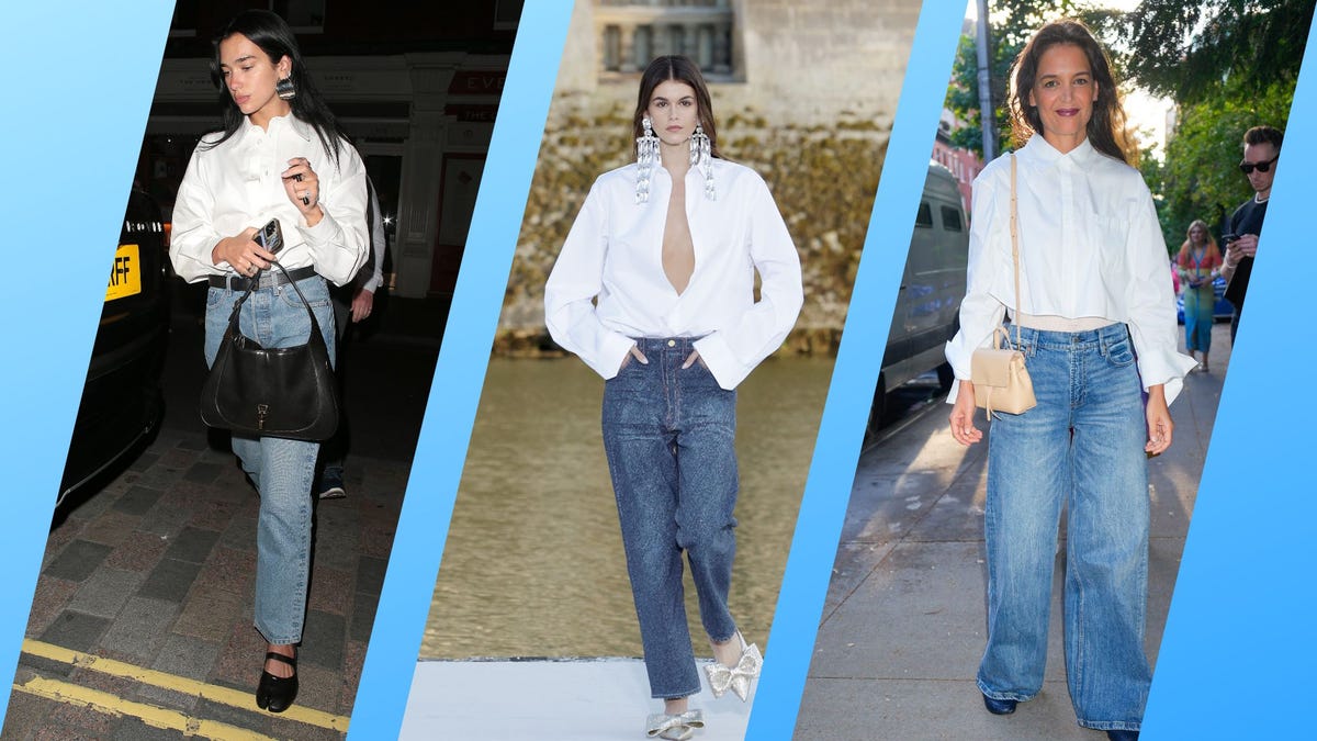 Pantalones vaqueros y camisa blanca: de básico a tendencia