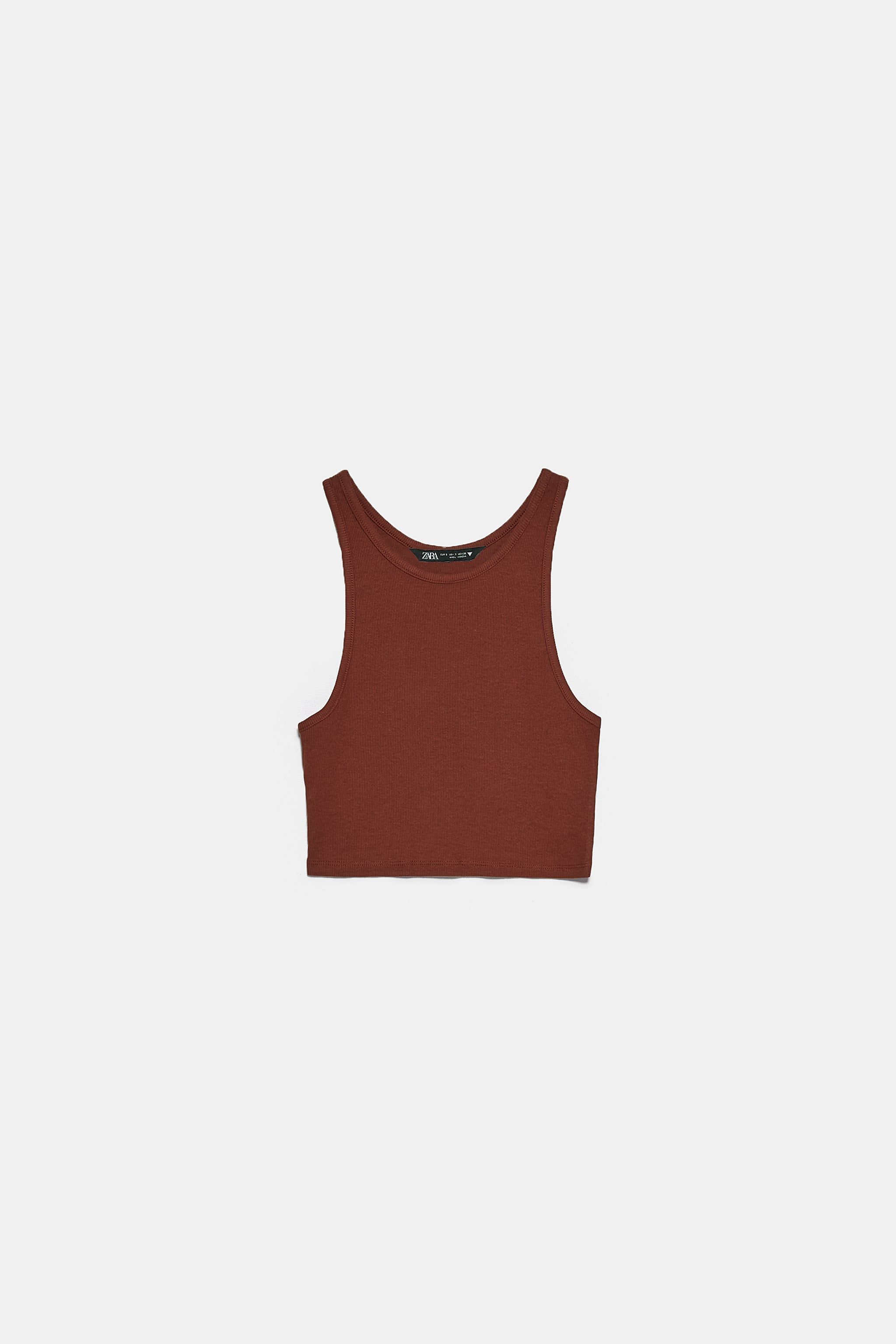 Camiseta tirantes basica online zara