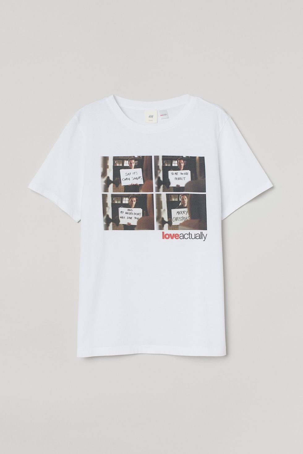 La camiseta con la escena de Love Actually aterriza H&M