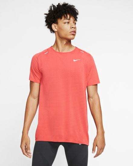 camiseta, corta, running, nike