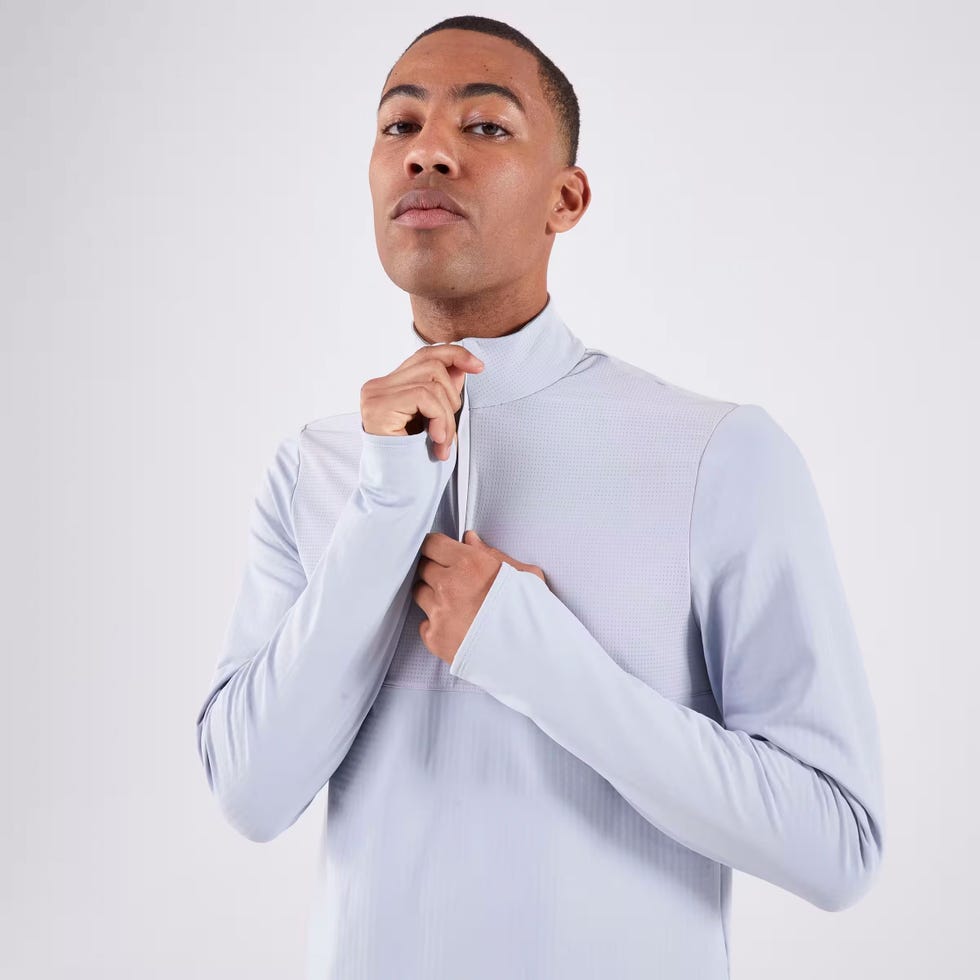 camiseta de manga larga de hombre para correr de decathlon