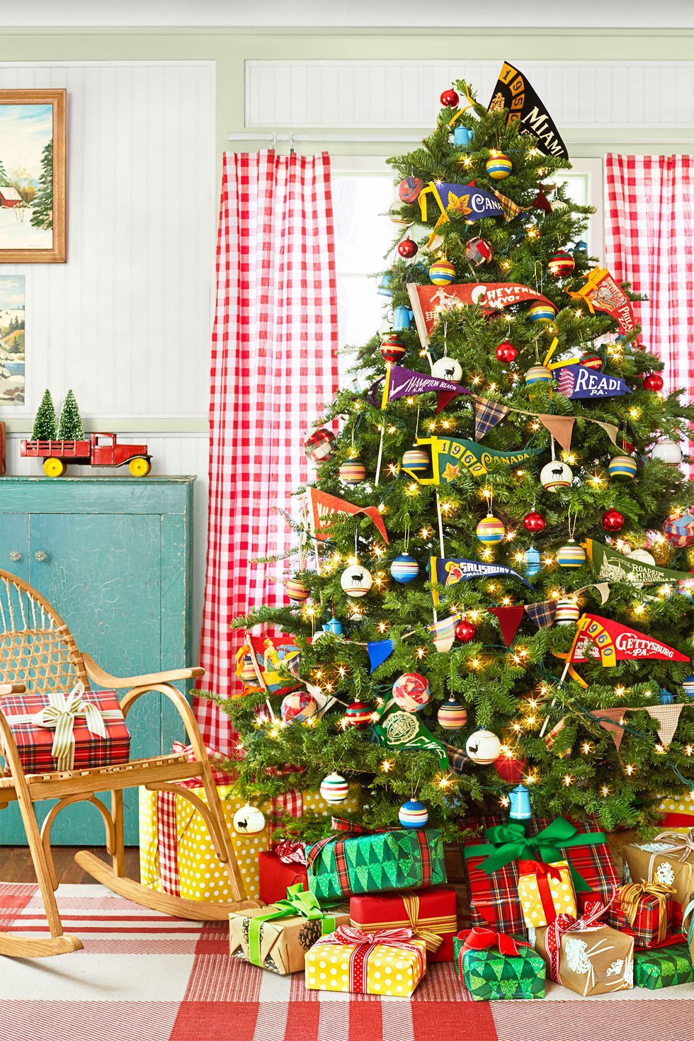 Christmas Tree Straw Topper Set