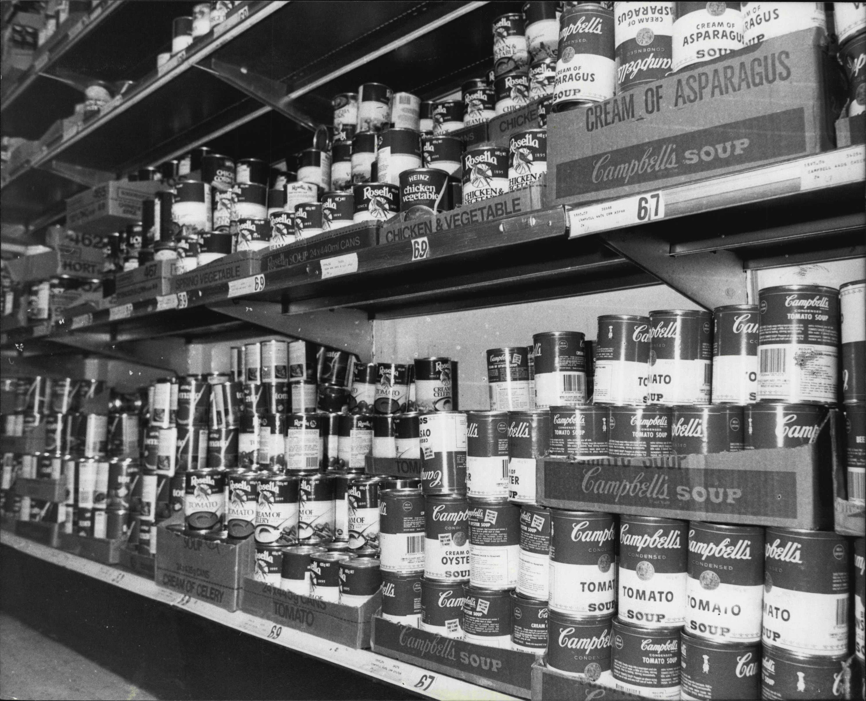 Vintage Grocery Store Interior Produce Fruits Vegetables Shoppers