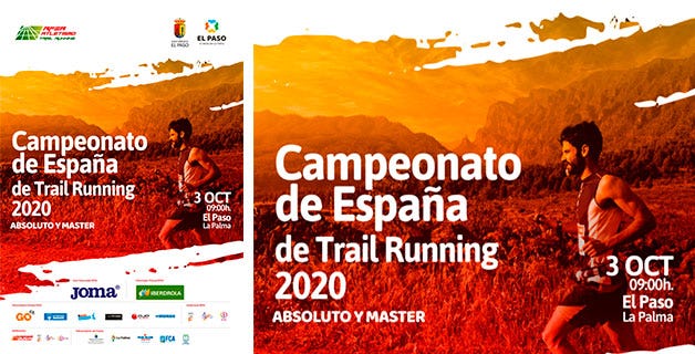 ﻿cartel del campeonato de españa de trail running 2020