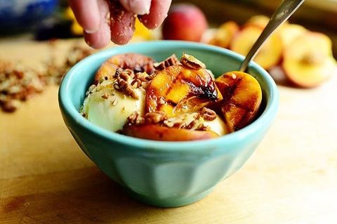 campfire desserts grilled peaches and pecans
