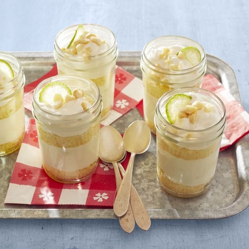 campfire desserts key lime cakes in a jar