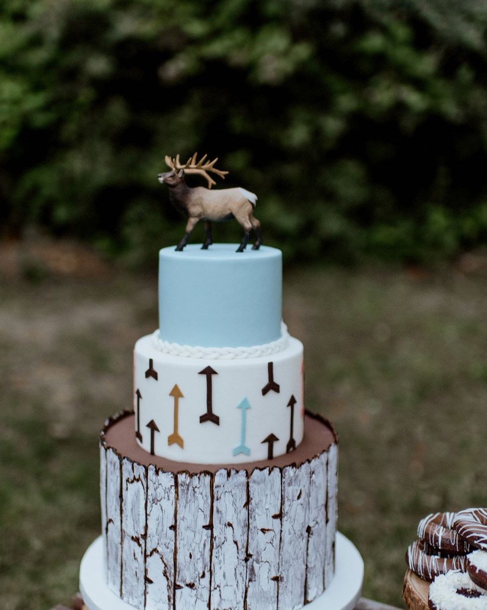 camping wedding cake