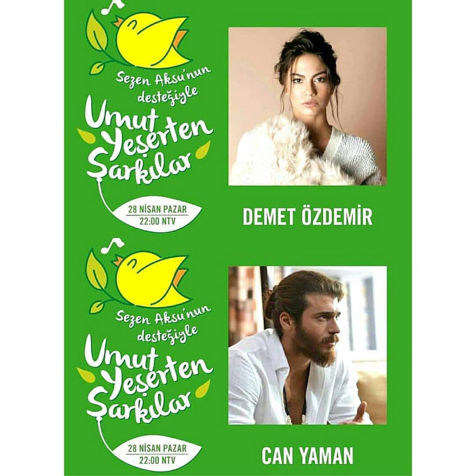 Can Yaman y Demet Özdemir Gala Umut Yeşerten Şarkılar