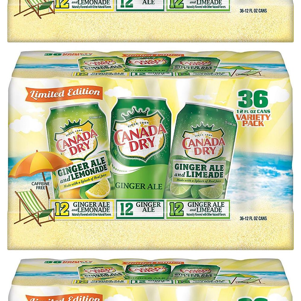 canada dry's limited edition summer variety pack with the ginger ale and limeade soda