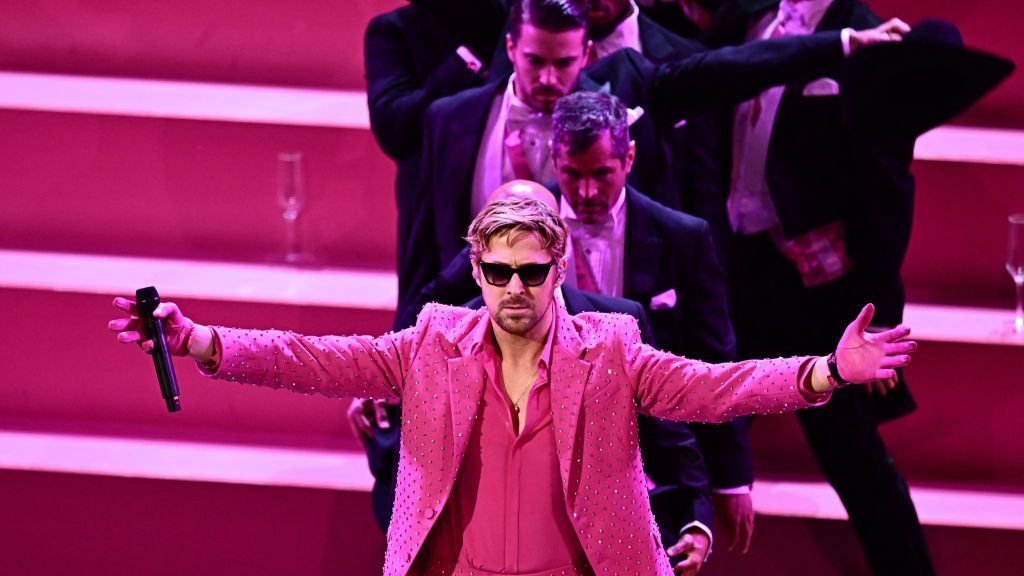 Watch Ryan Gosling Rehearse 'I'm Just Ken,' Practice Barbie Dance
