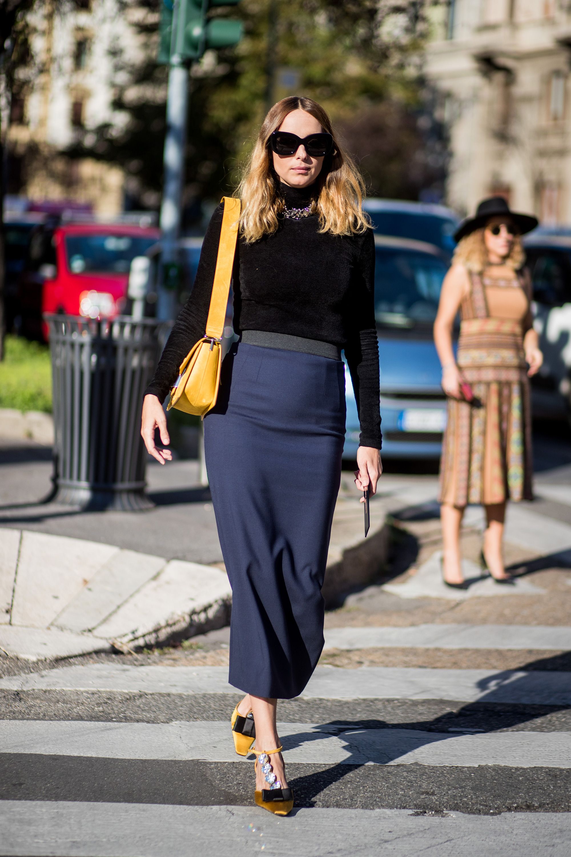 Maryanne Mini Skirt - Pencil Skirt in Grey Pinstripe | Showpo USA