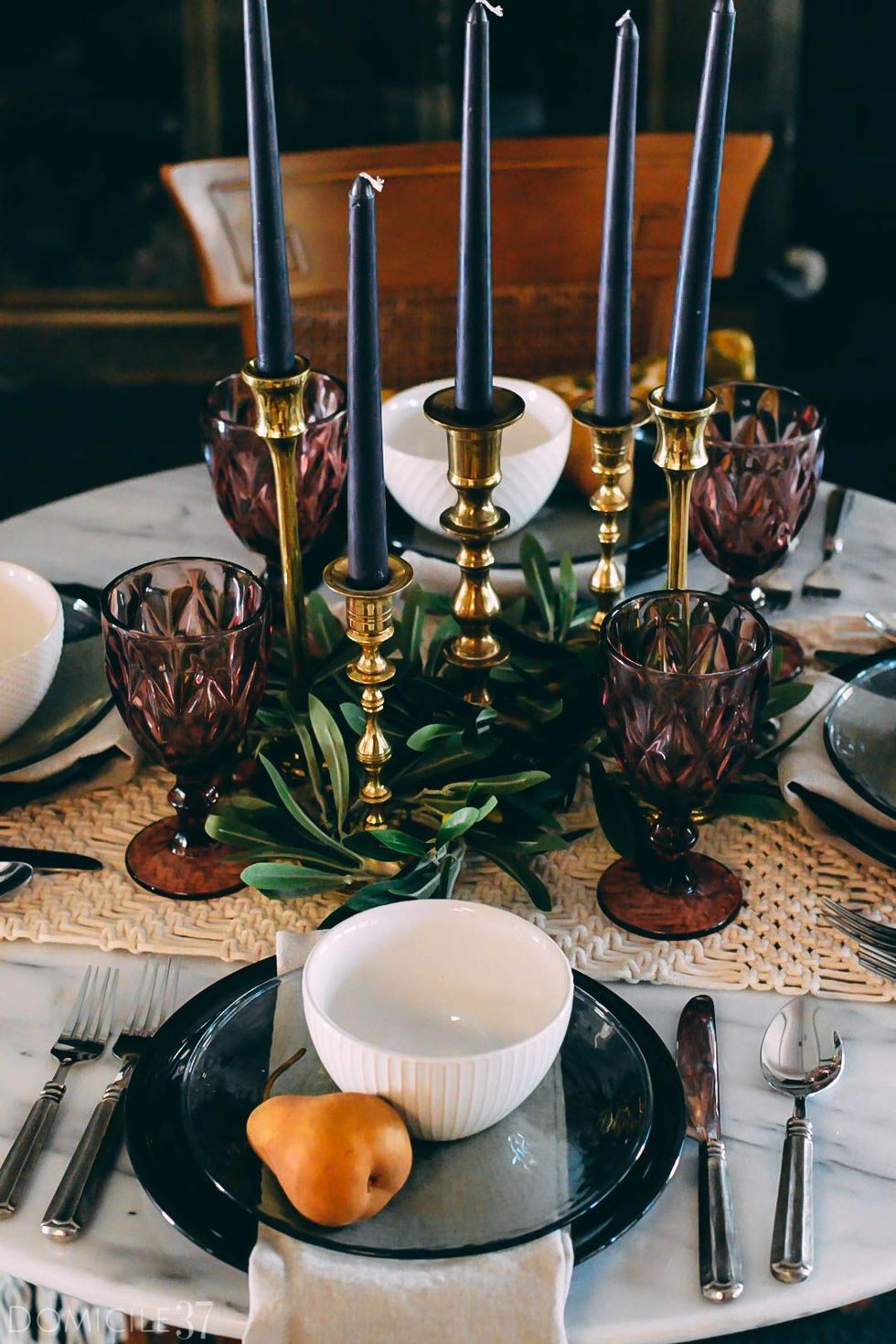Black And Gold Centerpieces Tables