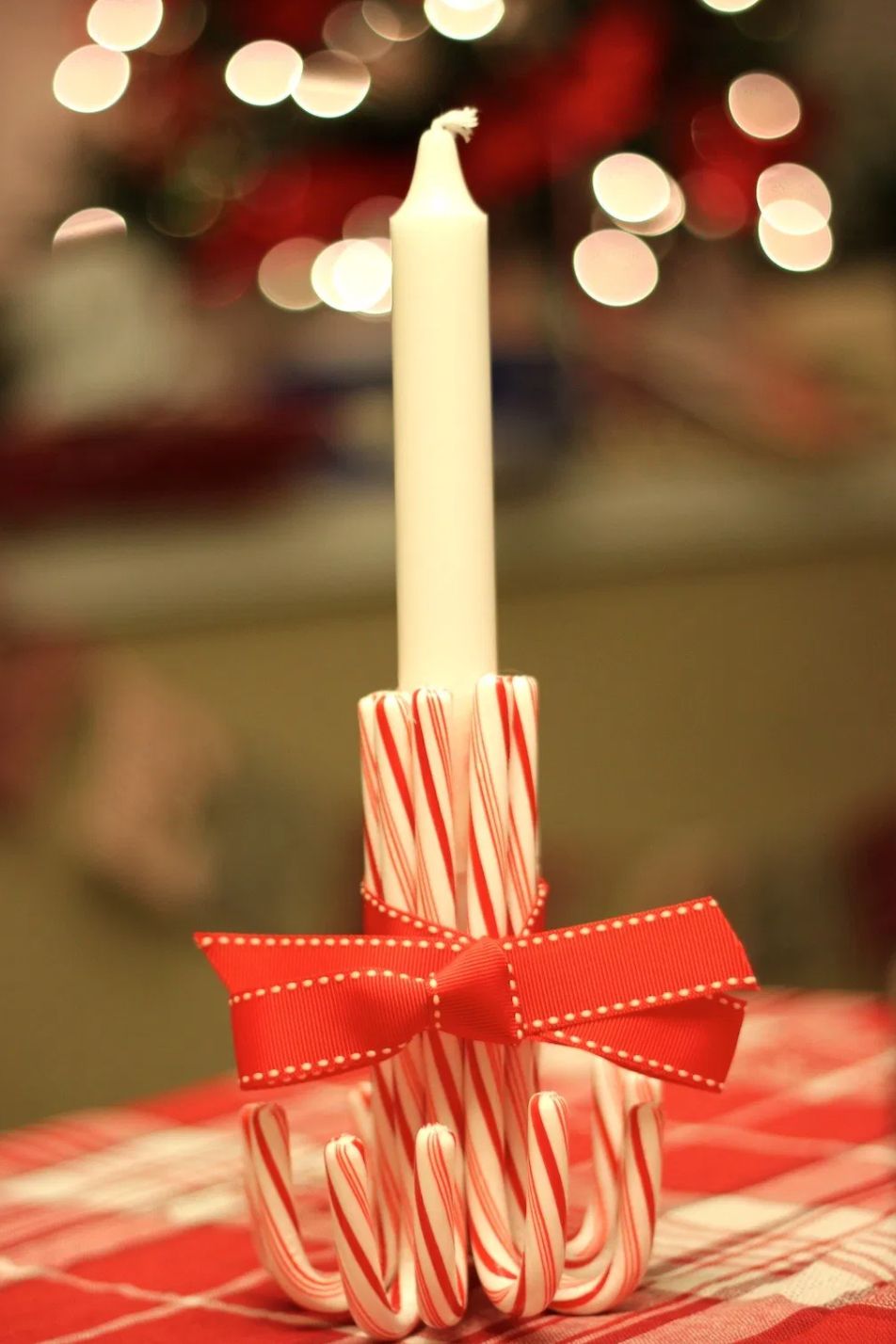 candy cane candle crafts