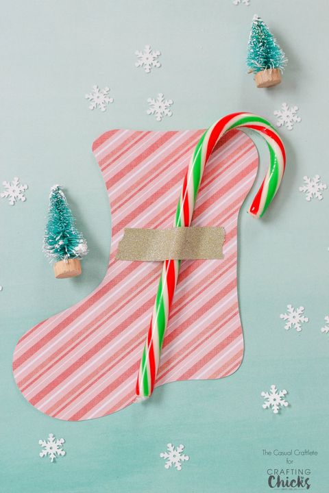 candy cane crafts stocking