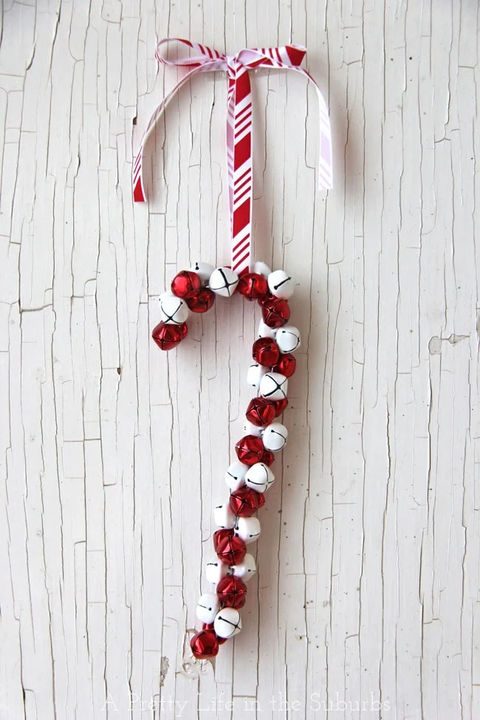 candy cane crafts jingle bells ornament