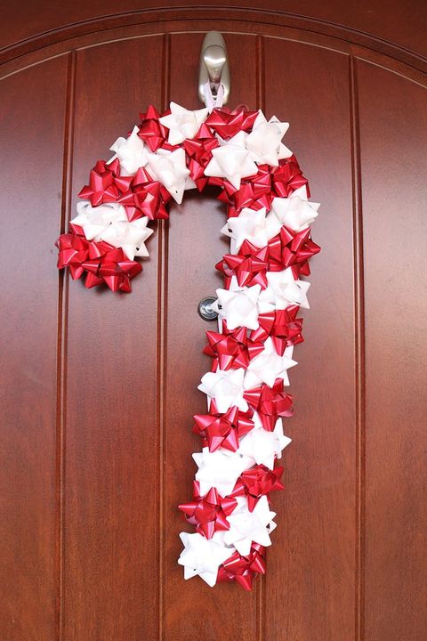 candy cane crafts bow wreath