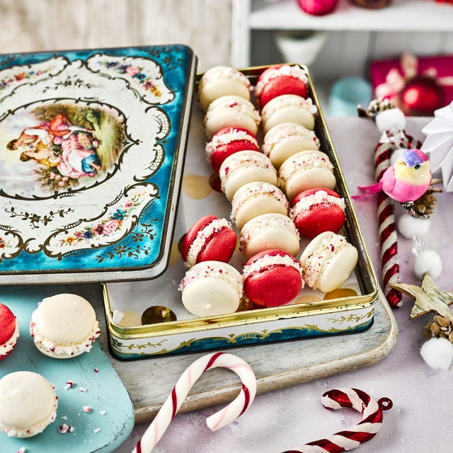 candy cane macarons