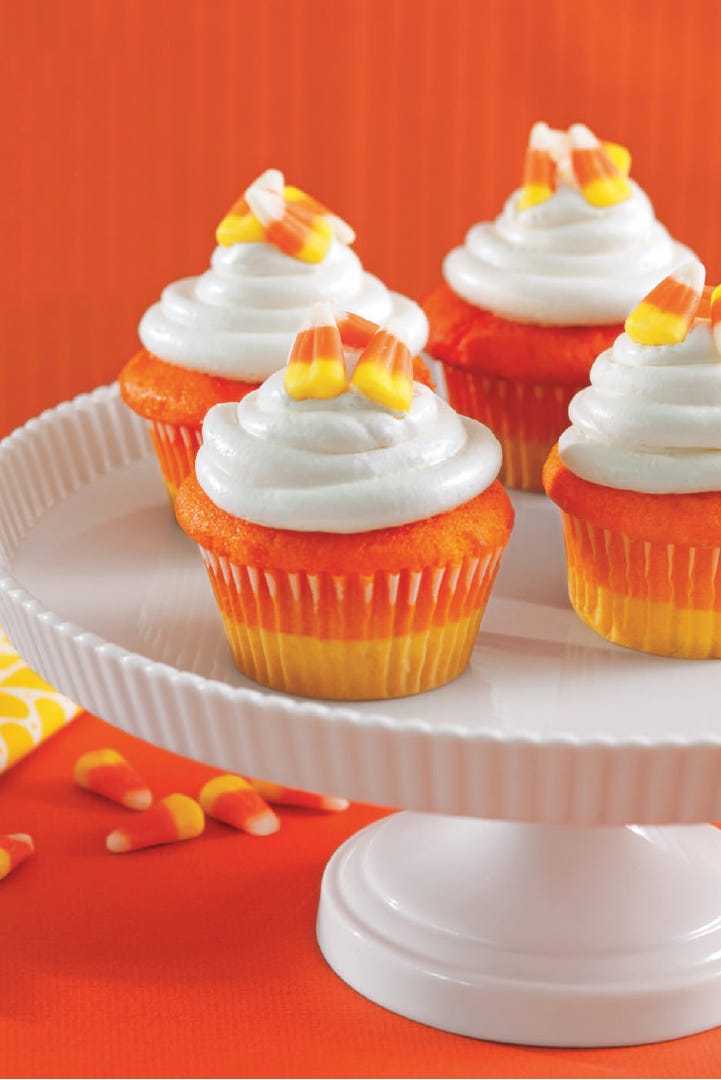 halloween food ideas- Candy Corn Cupcakes halloween food ideas candy corn cupcakes