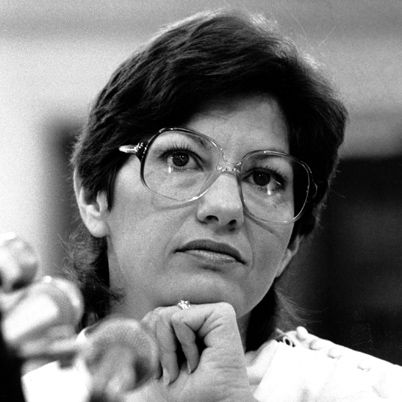 Candy Lightner, president of MADD, Mothers Against Drunk Drivers, appears as a witness before a House subcommittee on Commerce, Transportation and Tourism in Washington, D.C. on Oct. 4, 1983.  Lightner was pushing a bill to restrict the sale of alcoholic beverages to those under twenty-one years of age.  (AP Photo/John Durika)