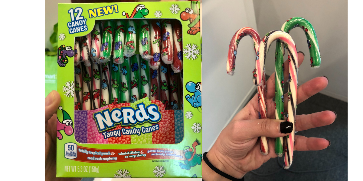 Nerds Candy Canes, Tangy - 12 canes, 5.3 oz