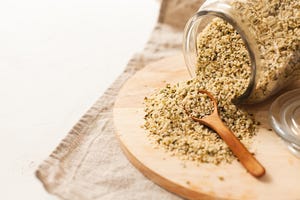 cannabis kernels in a jar