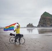 mikah meyer outside safe space oregon bike tour