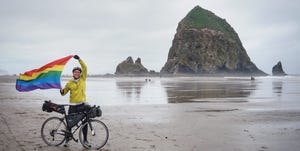 mikah meyer outside safe space oregon bike tour