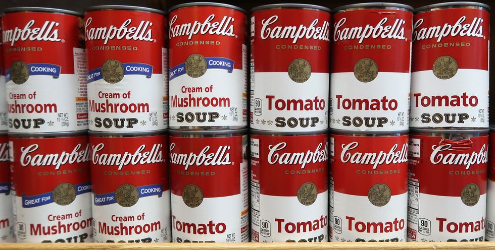 Campbell's Soup Cans in Grocery Store