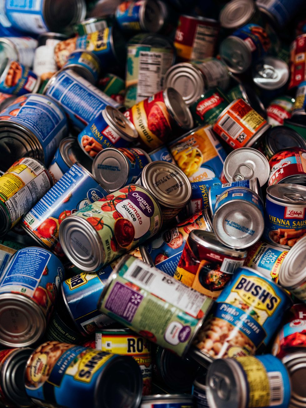 canned goods at a feeding america super site