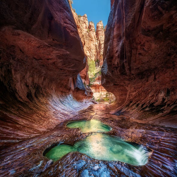 canyon of the gods, subway, zion national park, ut