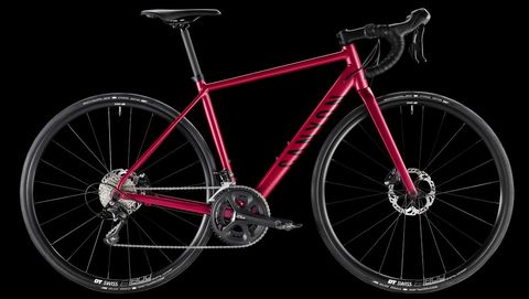Bicycle, Bicycle wheel, Bicycle frame, Bicycle part, Vehicle, Bicycle tire, Spoke, Hybrid bicycle, Bicycle stem, Pink, 